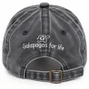 Back of the charcoal cap with the Galapagos for Life logo and adjustable strap