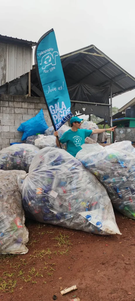 Bags of waste collected during a cleanup