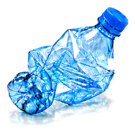 Recycled plastic bottle, the raw material for the bracelet cord